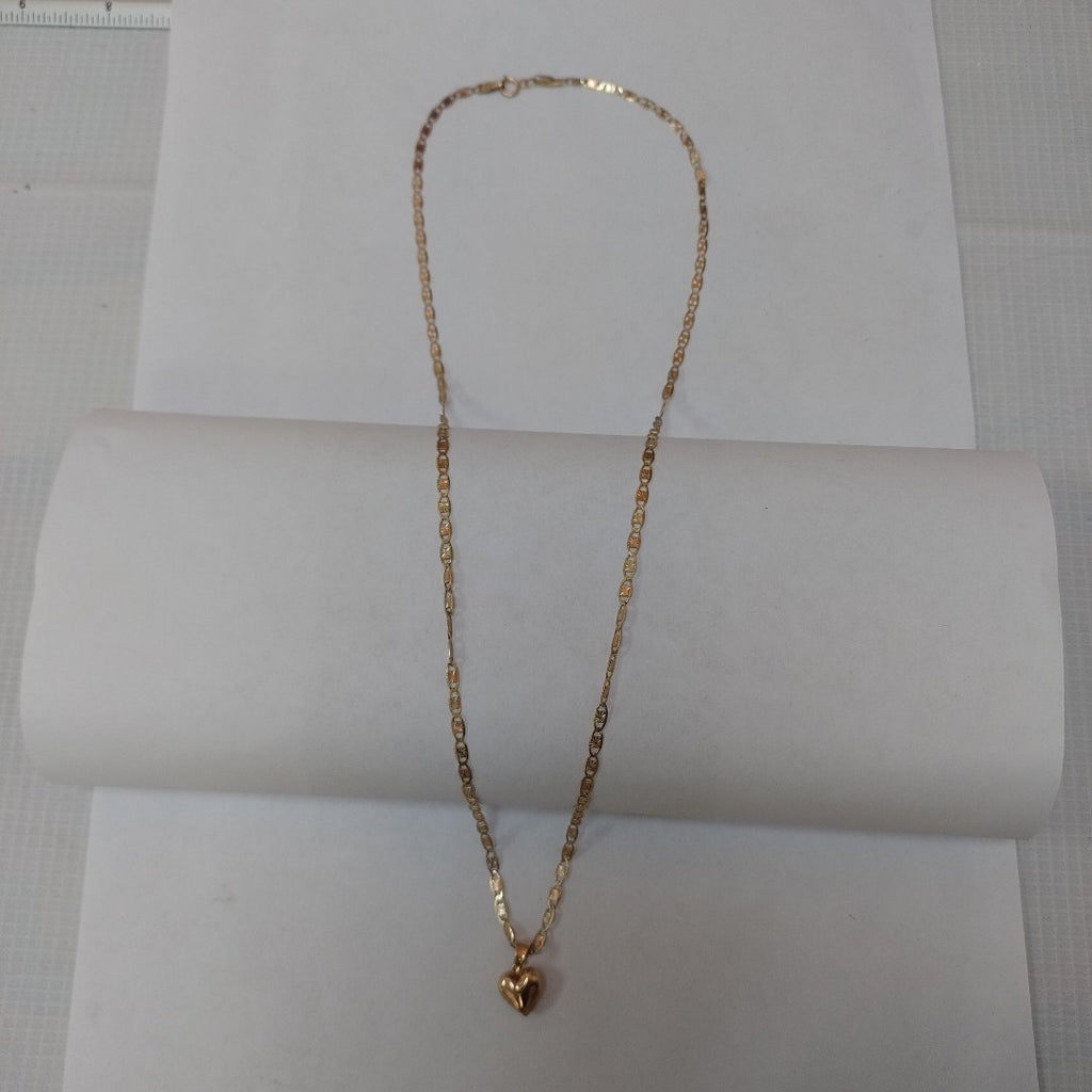 CADENA, DIJE ORO COMBINADO 10 K 5 GRMS (SEMINUEVO)