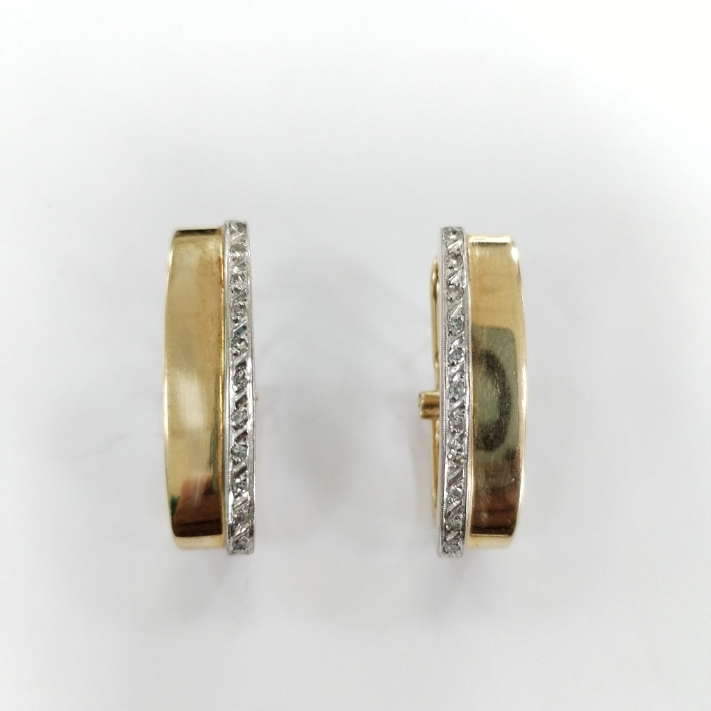 ARETES PAR ORO,ORO COMBINADO 14 K 12,10 GRMS (SEMINUEVO)