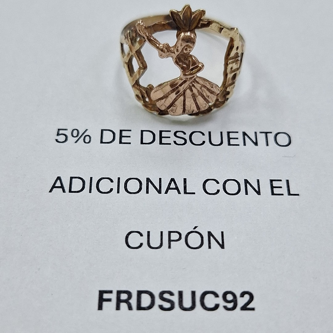 ANILLITO ORO COMBINADO 10 K 2.2 GRMS (SEMINUEVO)