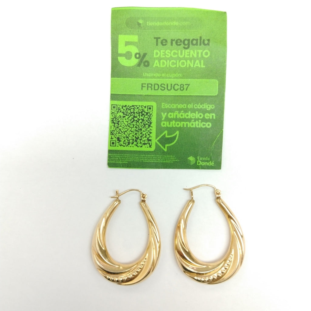 ARRACADAS PAR ORO 14 K 4,20 GRMS (SEMINUEVO)