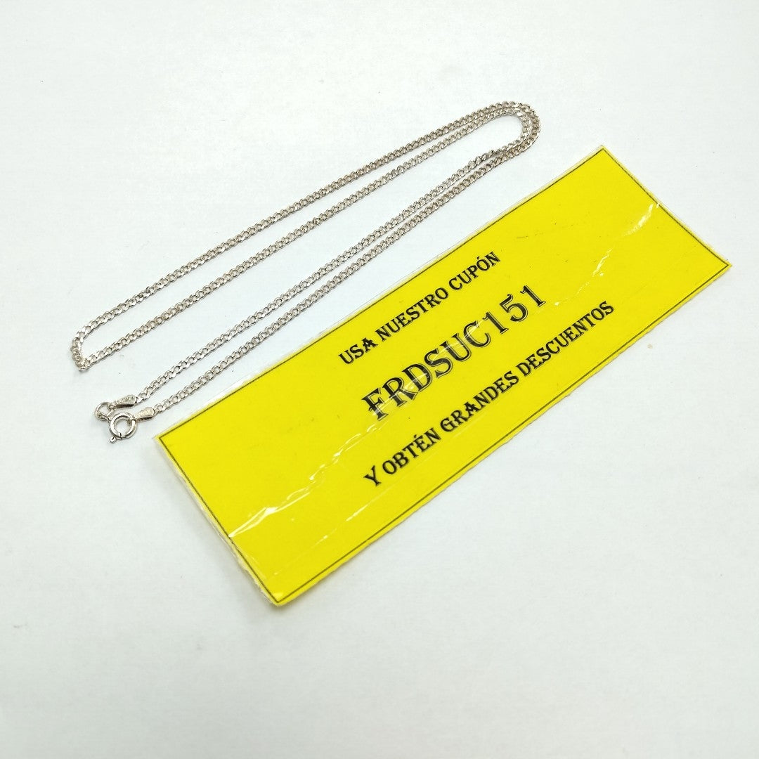 CADENA TEJIDO BARBADO PLATA .925 55 CM 5.3 GR (NUEVO)