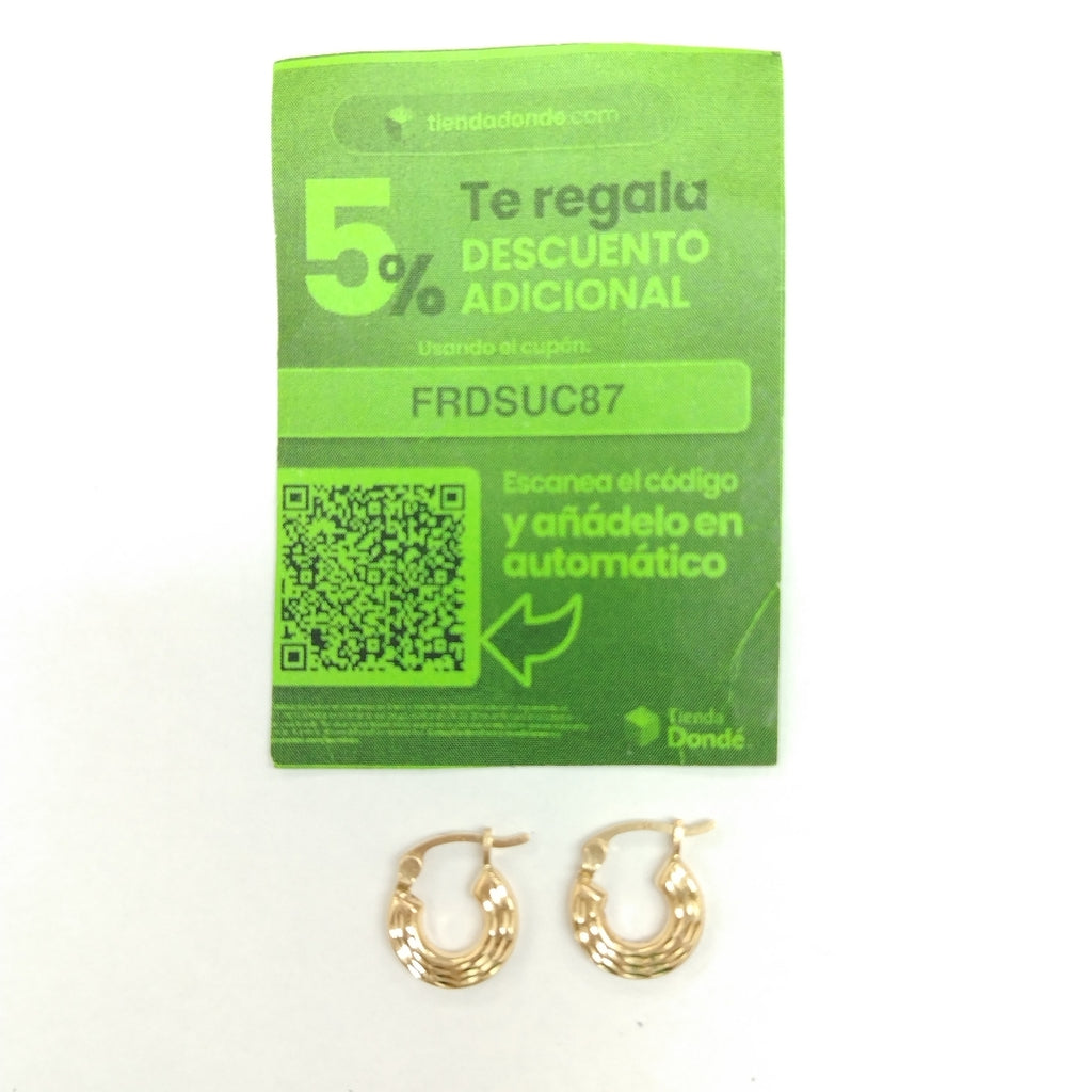 ARRACADAS PAR ORO 14 K 1 GRMS (SEMINUEVO)
