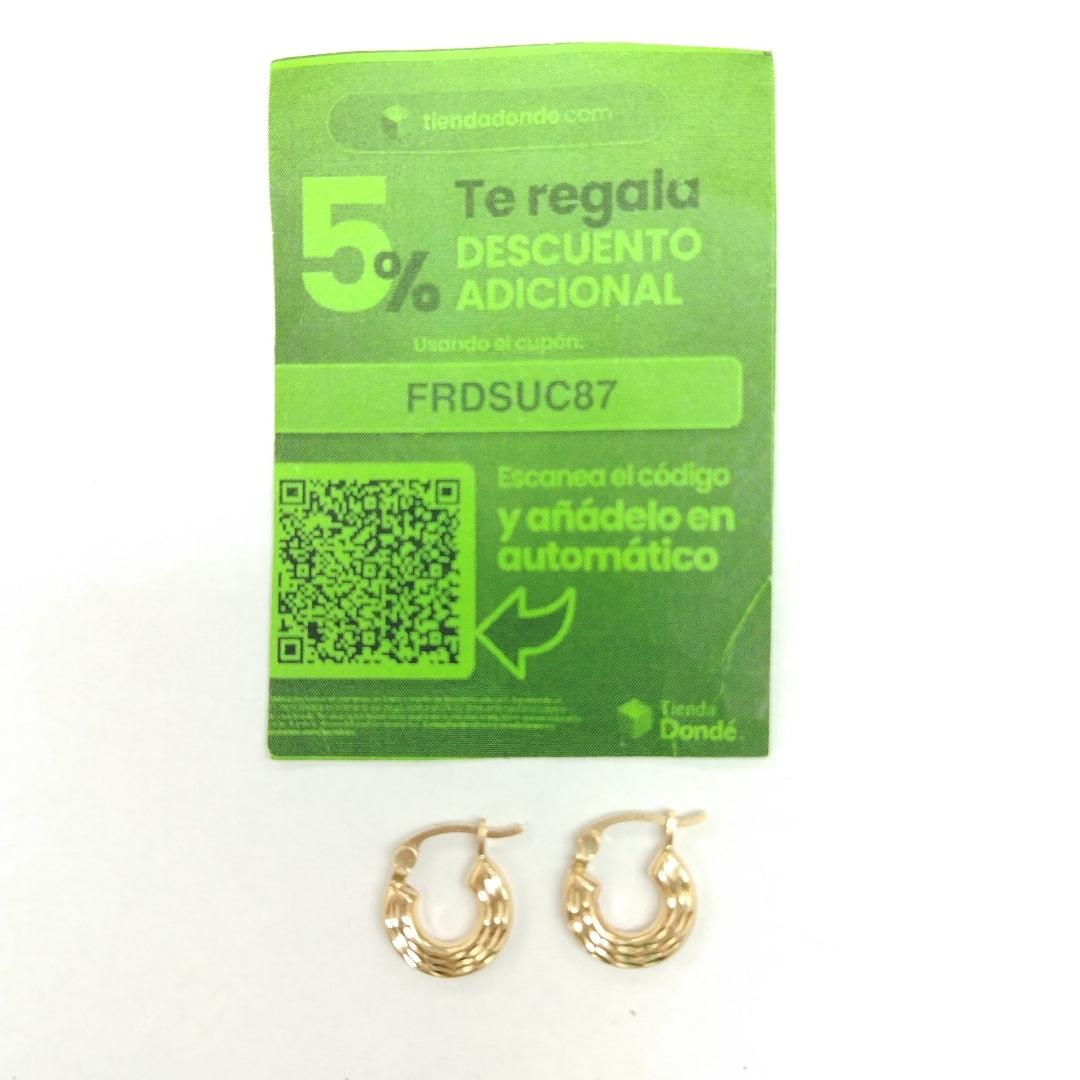 ARRACADAS PAR ORO 14 K 1 GRMS (SEMINUEVO)