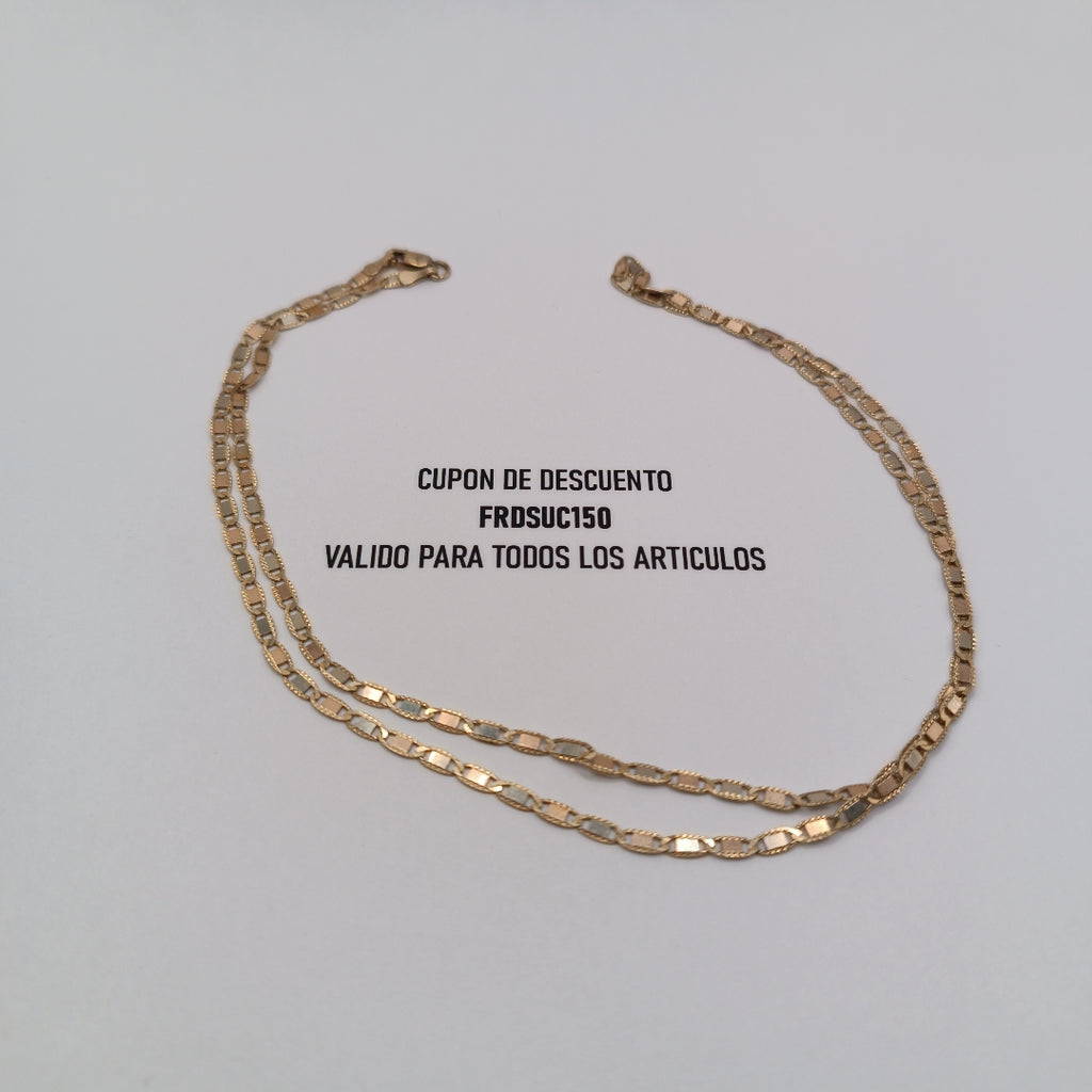 CADENA ORO COMBINADO 14 K 5.4 GRMS (SEMINUEVO)
