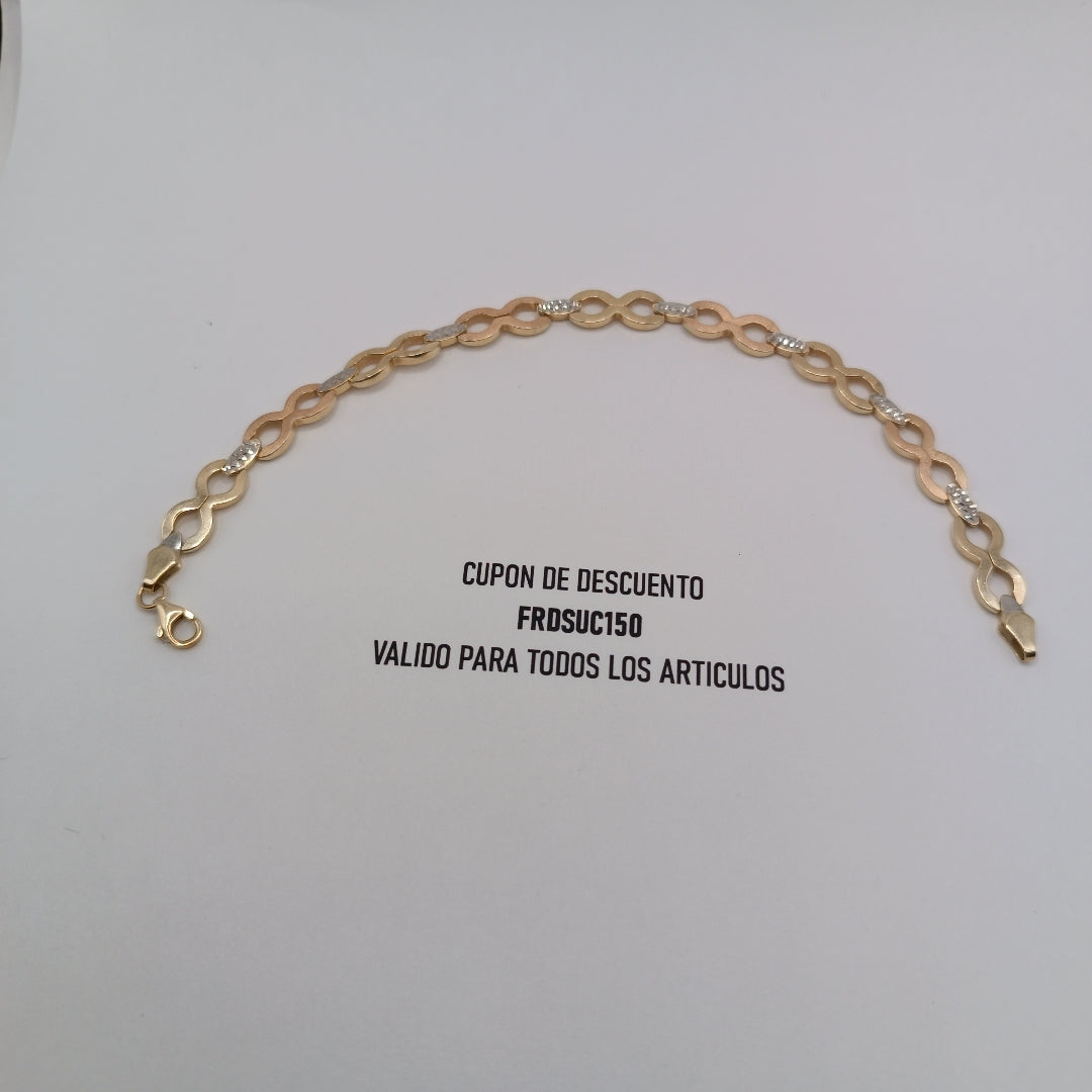 PULSERA ORO COMBINADO 14 K 7 GRMS (SEMINUEVO)