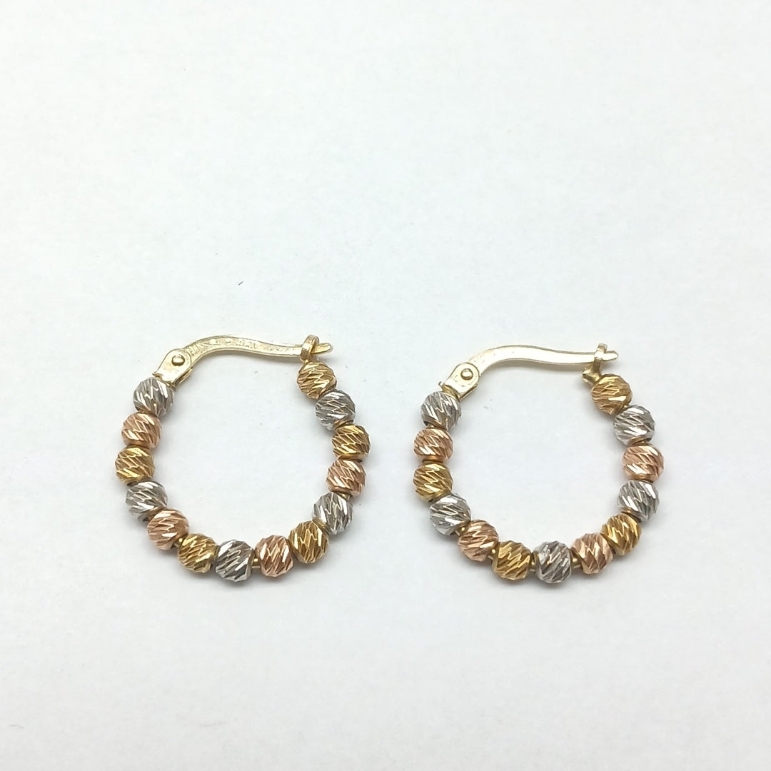 ARRACADAS PAR ORO,ORO COMBINADO 14 K 2,40 GRMS (SEMINUEVO)