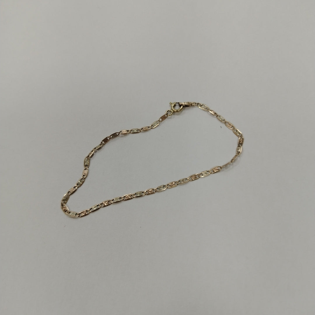 PULSERA ORO, ORO COMBINADO 10 K 1.1 GRMS (SEMINUEVO)