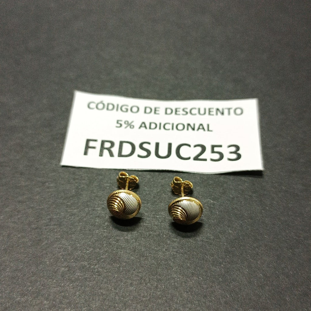BROQUELES PAR ORO 14 K 1,20 GRMS (SEMINUEVO)