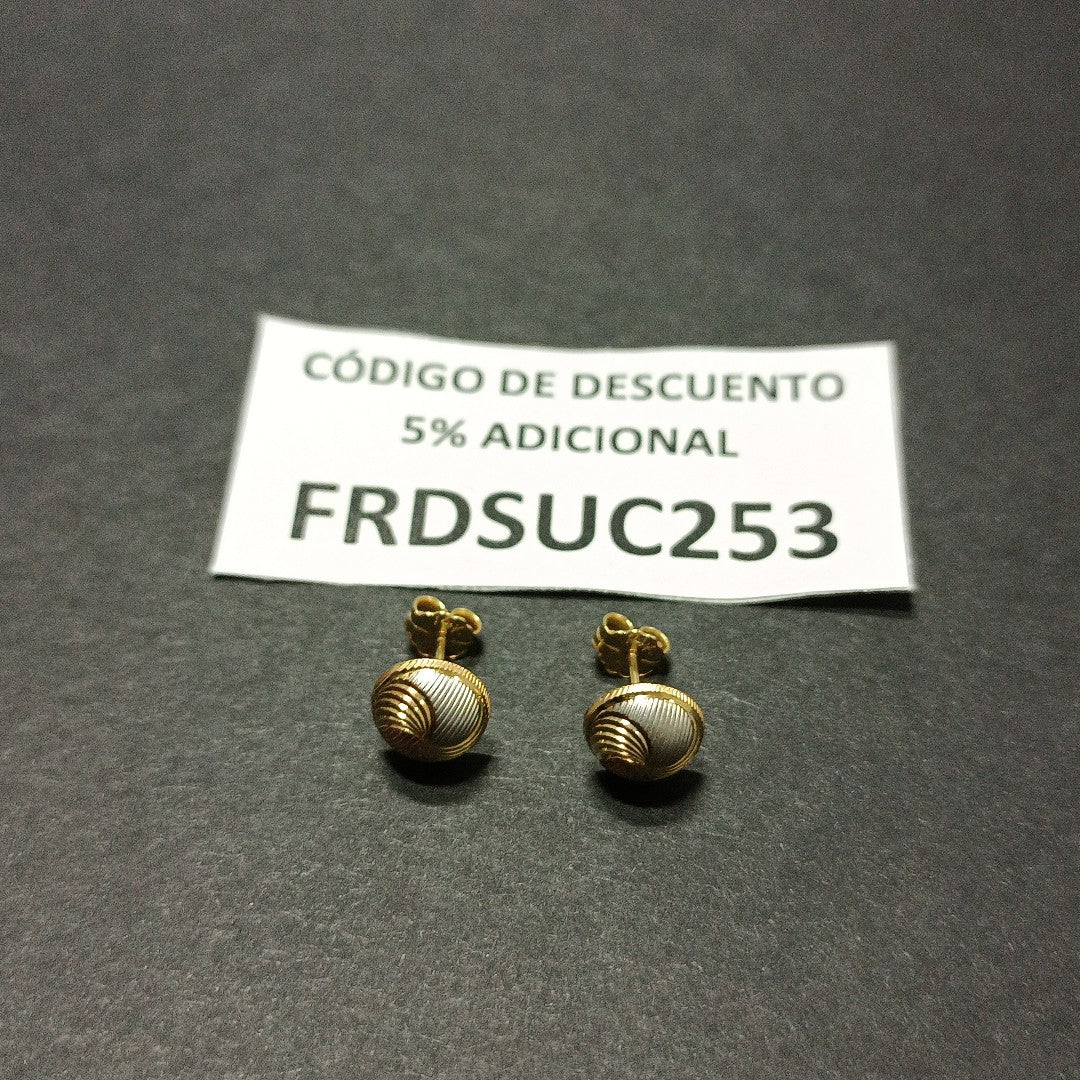 BROQUELES PAR ORO 14 K 1,20 GRMS (SEMINUEVO)