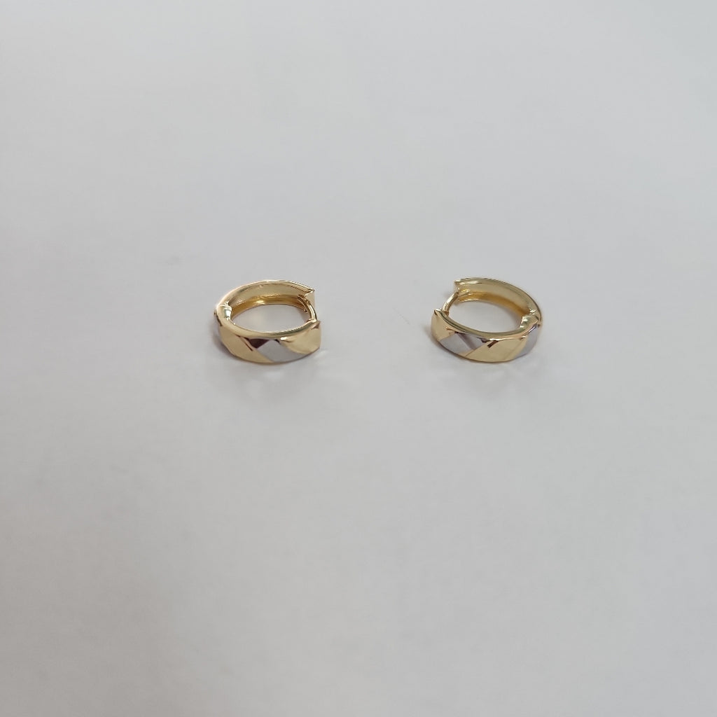 ARRACADAS PAR ORO COMBINADO 14 K 1 GRMS (SEMINUEVO)