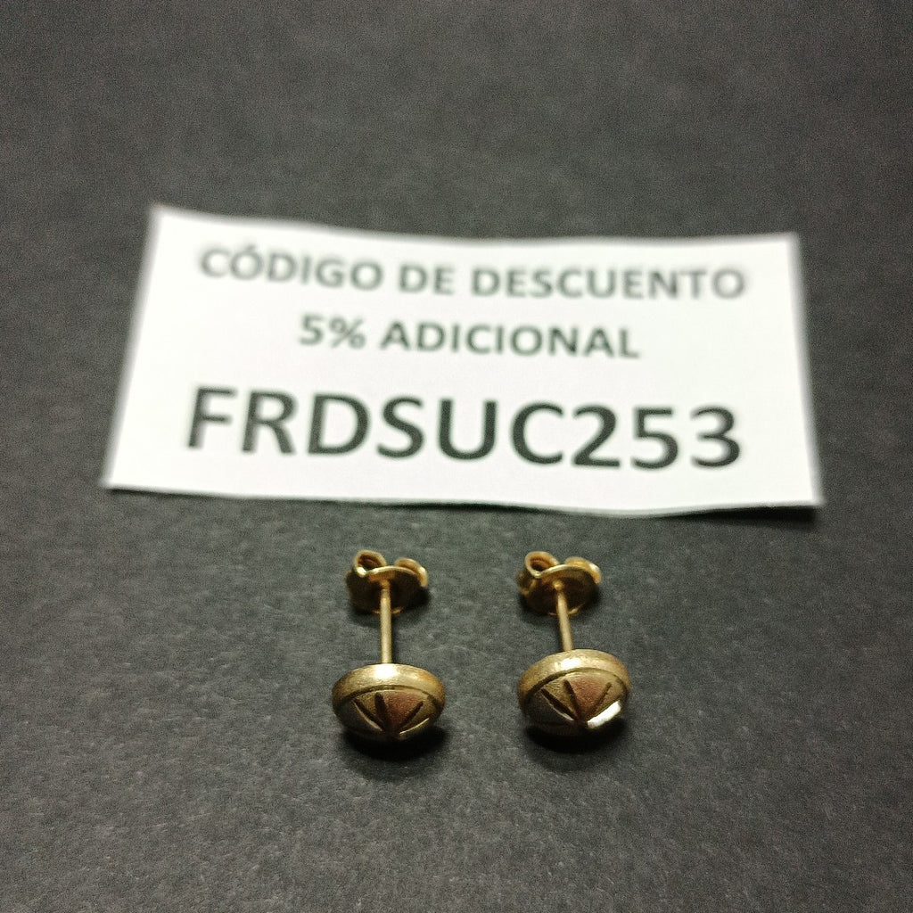 BROQUELES PAR ORO 14 K 1,40 GRMS (SEMINUEVO)