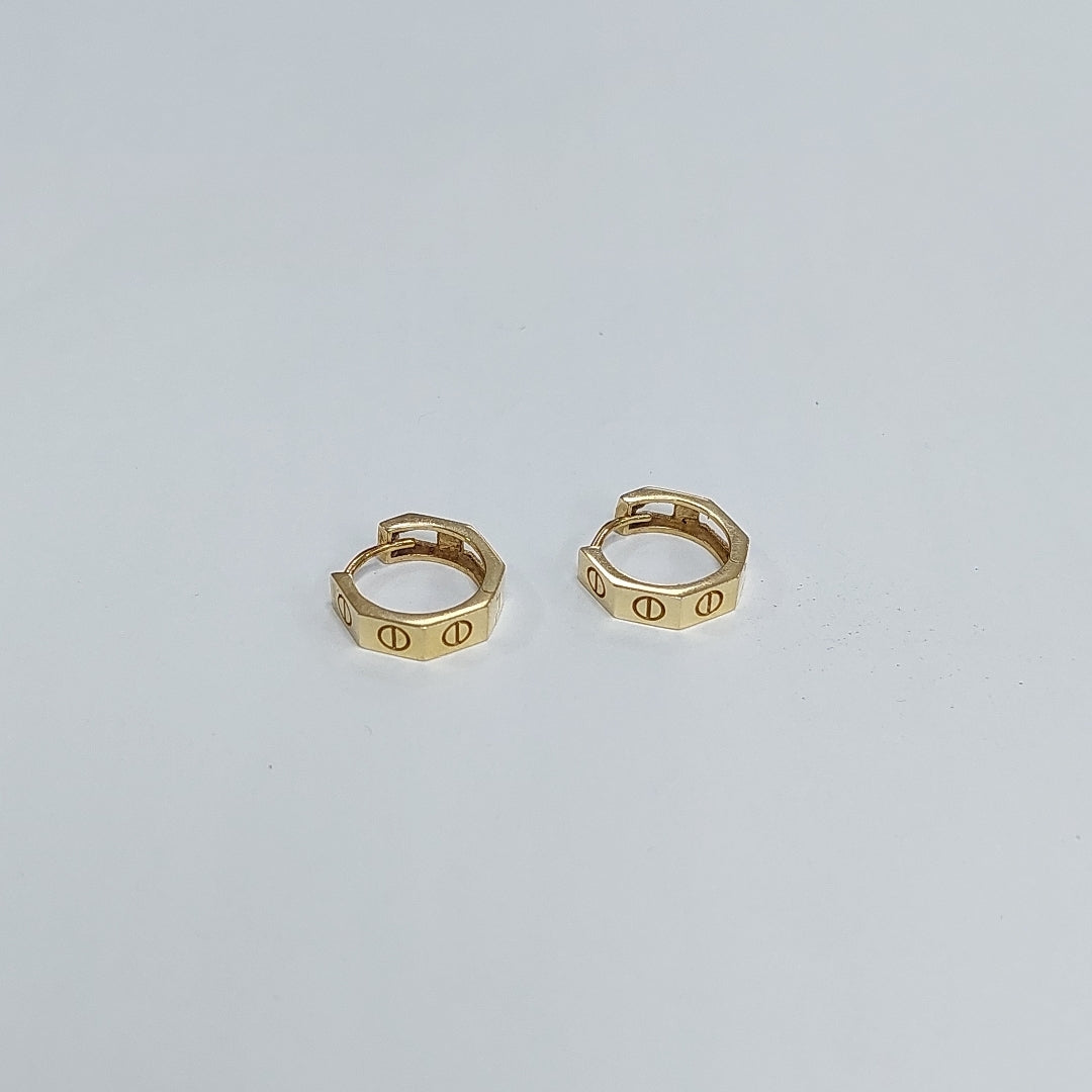ARRACADAS PAR ORO 14 K 2.5 GRMS (SEMINUEVO)