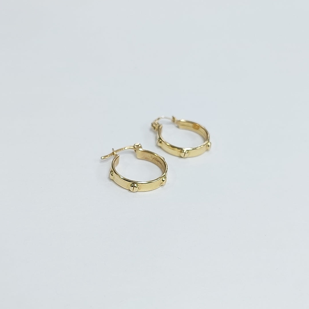ARRACADAS PAR ORO 14 K 2.6 GRMS (SEMINUEVO)