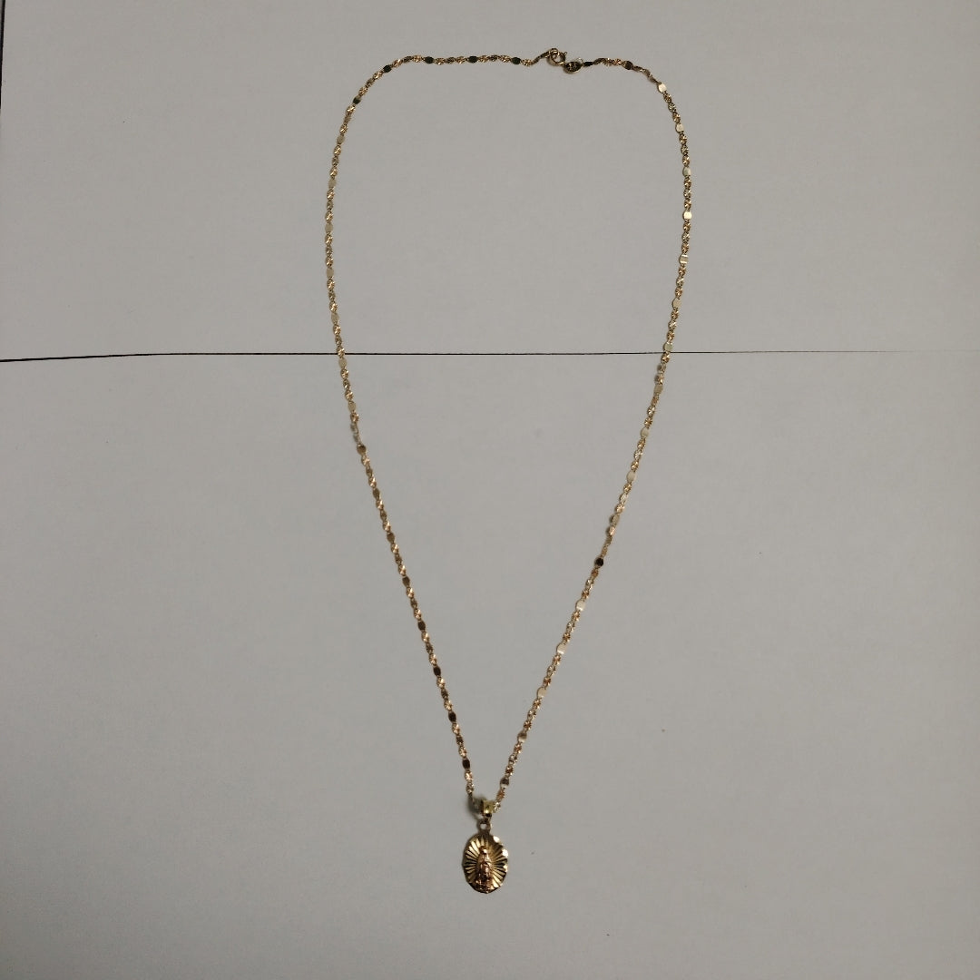 CADENA,MEDALLA RELIGIOSA ORO 10 K 2,70 GRMS (SEMINUEVO)