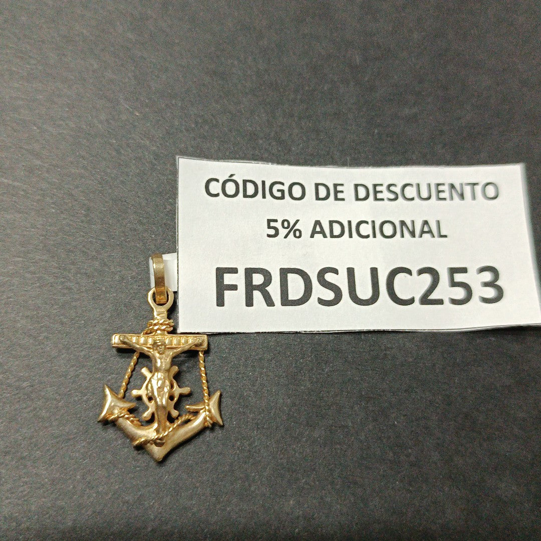 CRISTO EN ANCLA ORO 10 K 2,30 GRMS (SEMINUEVO)