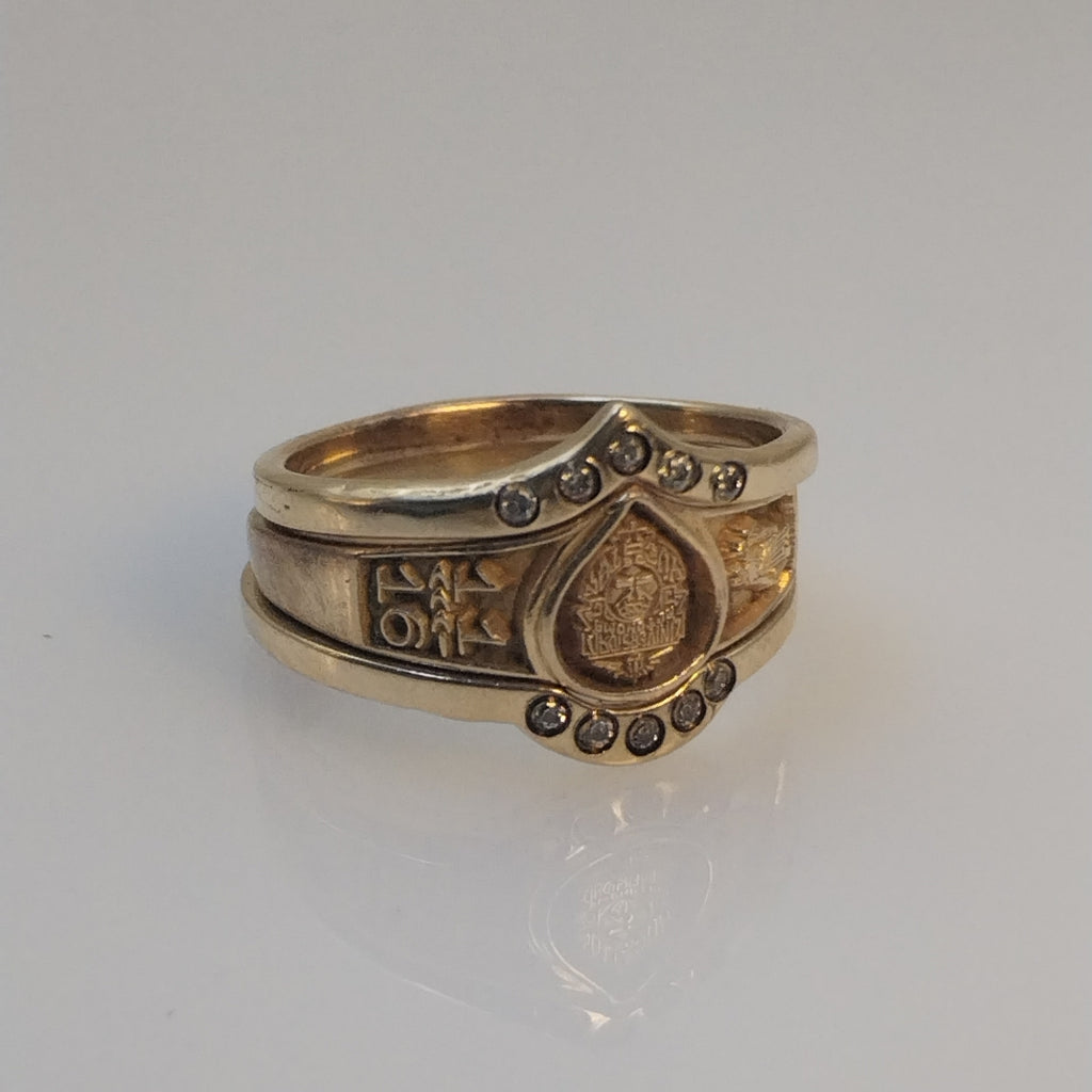 ANILLO DE GRADUACIÓN ORO 10 K 4.8 GRMS (SEMINUEVO)