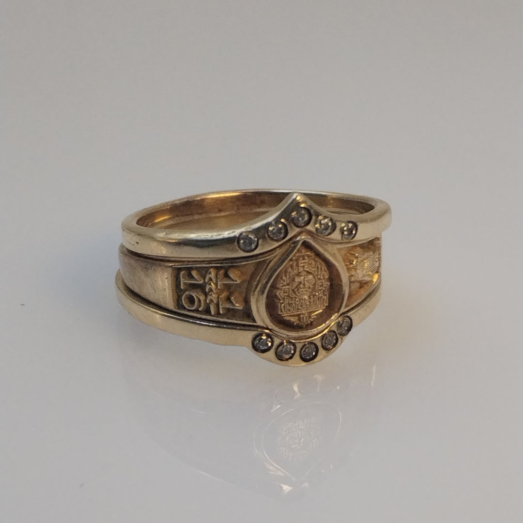 ANILLO DE GRADUACIÓN ORO 10 K 4.8 GRMS (SEMINUEVO)