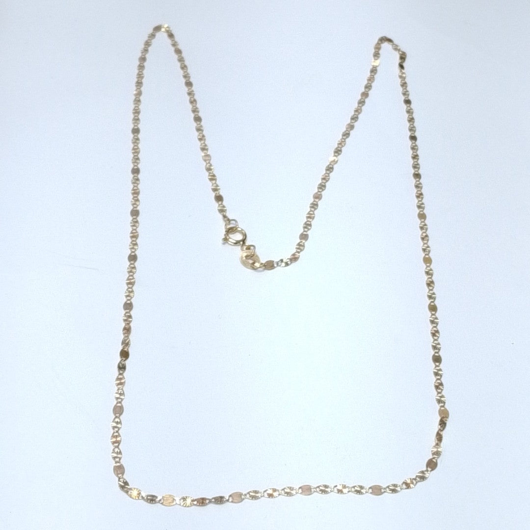 CADENAS TEJIDO GUCHI ORO 10K 55 CM 1.8 GR (NUEVO)