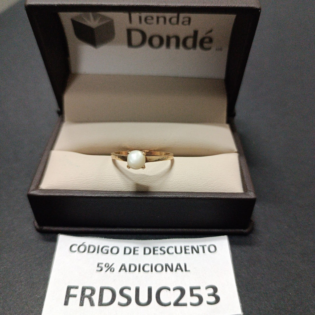 K1 2,00 GRMS 10 K ESPECIFICACIONES COMPLEMENTARIAS ANILLO CON DAÑO , Y PERLA (SEMINUEVO)