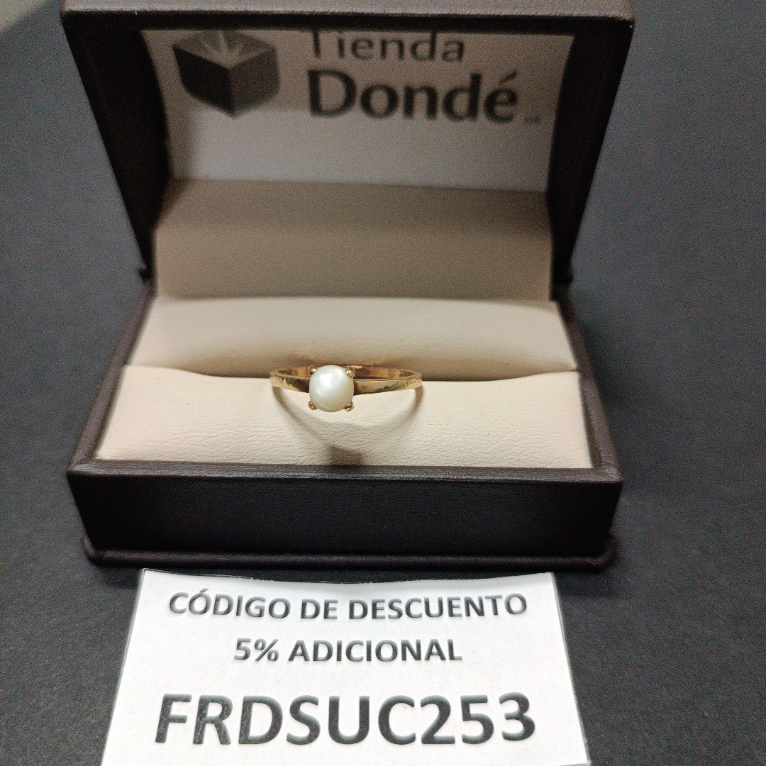 K1 2,00 GRMS 10 K ESPECIFICACIONES COMPLEMENTARIAS ANILLO CON DAÑO , Y PERLA (SEMINUEVO)