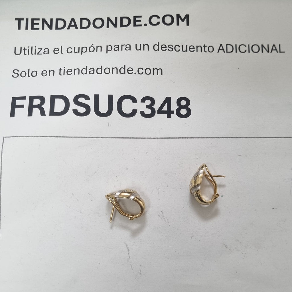 ARETES PAR ORO 14 K 6,00 GRMS (SEMINUEVO)