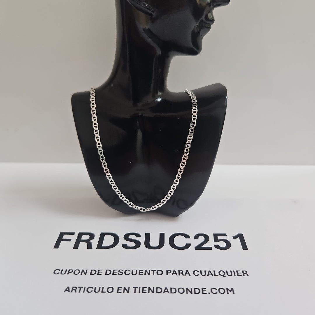 CADENA TEJIDO GUCHI PLATA .925 60 CM 3.7 GR (NUEVO)