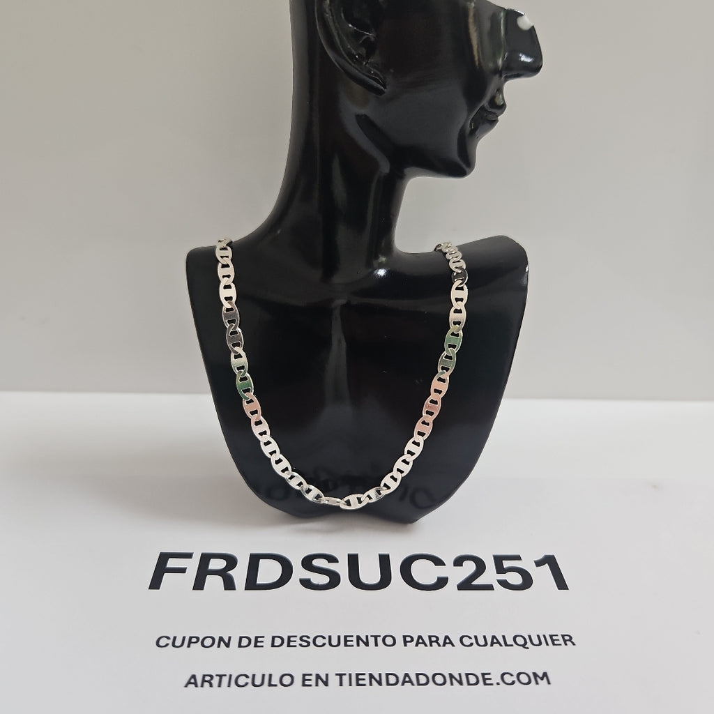 CADENA TEJIDO GUCHI PLATA .925 55 CM 8.5 GR (NUEVO)
