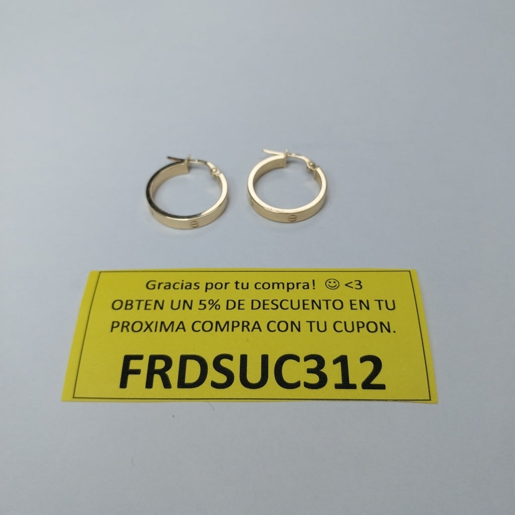 ARRACADAS PAR ORO 14 K 1.5 GRMS (SEMINUEVO)