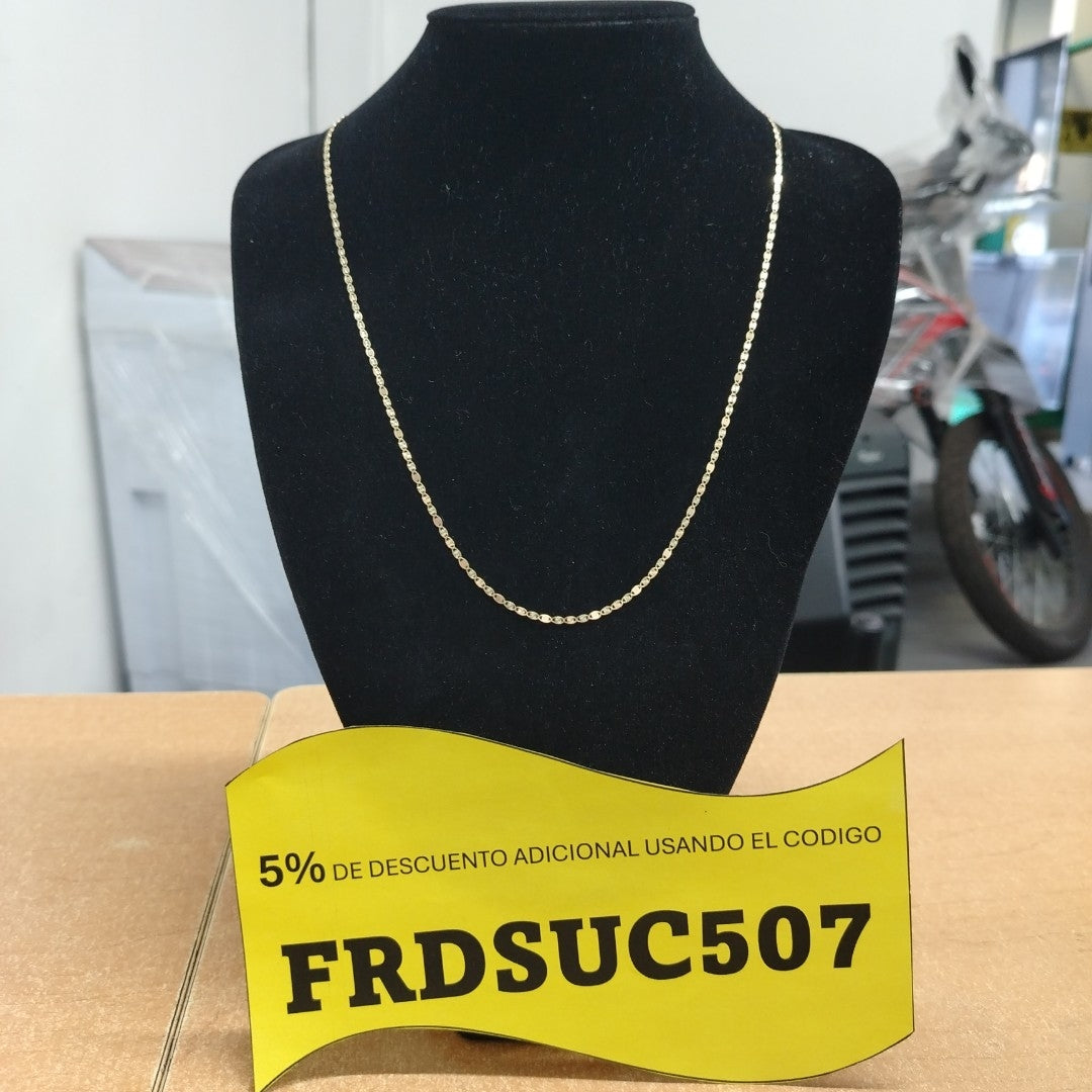 CADENAS TEJIDO GUCHI ORO 10K 55 CM 1.7 GR (NUEVO)