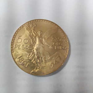Moneda Centenario Cincuenta Pesos Oro Mexicano 21.6K