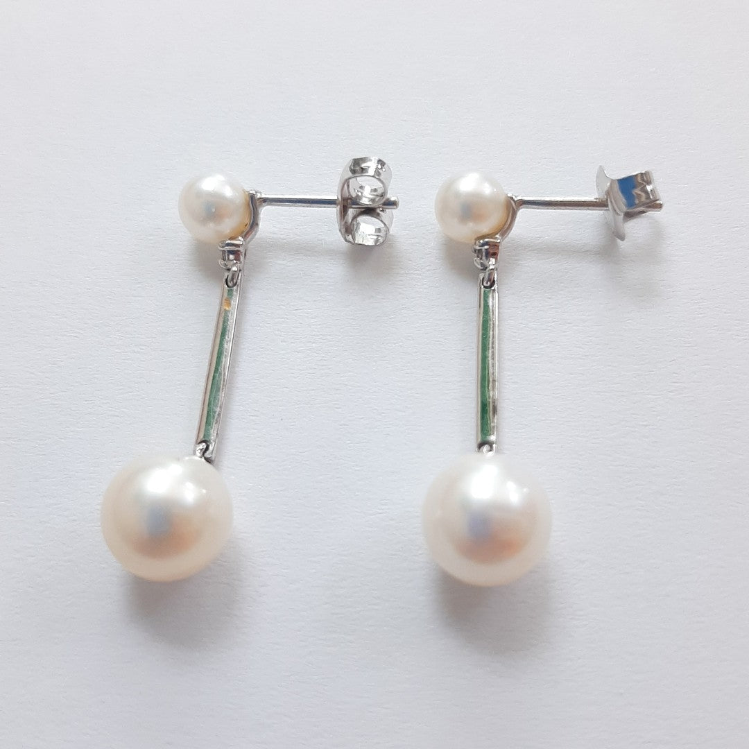 BROQUELES PAR ORO BLANCO 14 K 3,00 GRMS (SEMINUEVO)