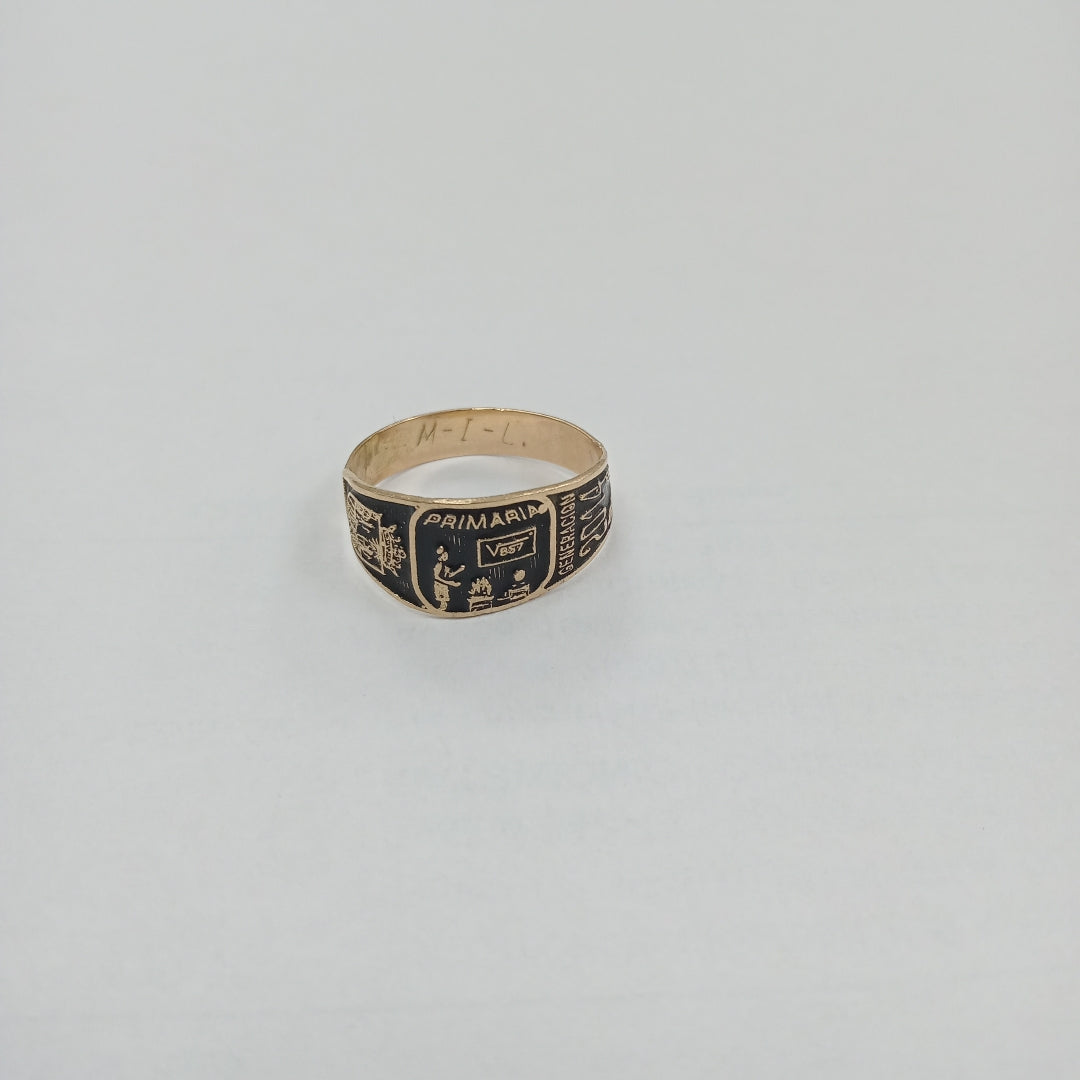 ANILLO DE GRADUACIÓN ORO 8 K 1.8 GRMS (SEMINUEVO)