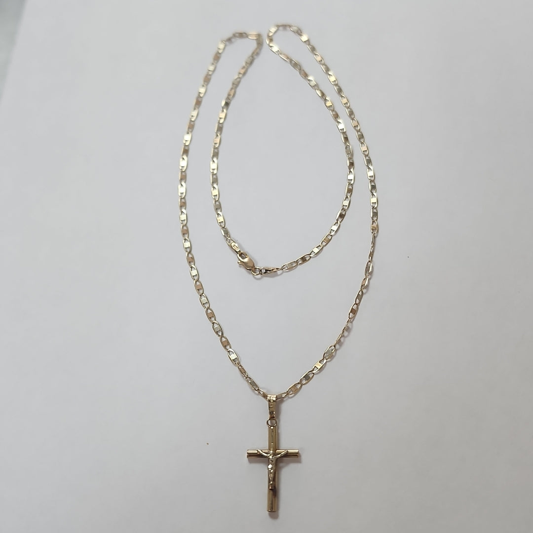 CADENA, CRUCIFIJO ORO 10 K 4.7 GRMS (SEMINUEVO)