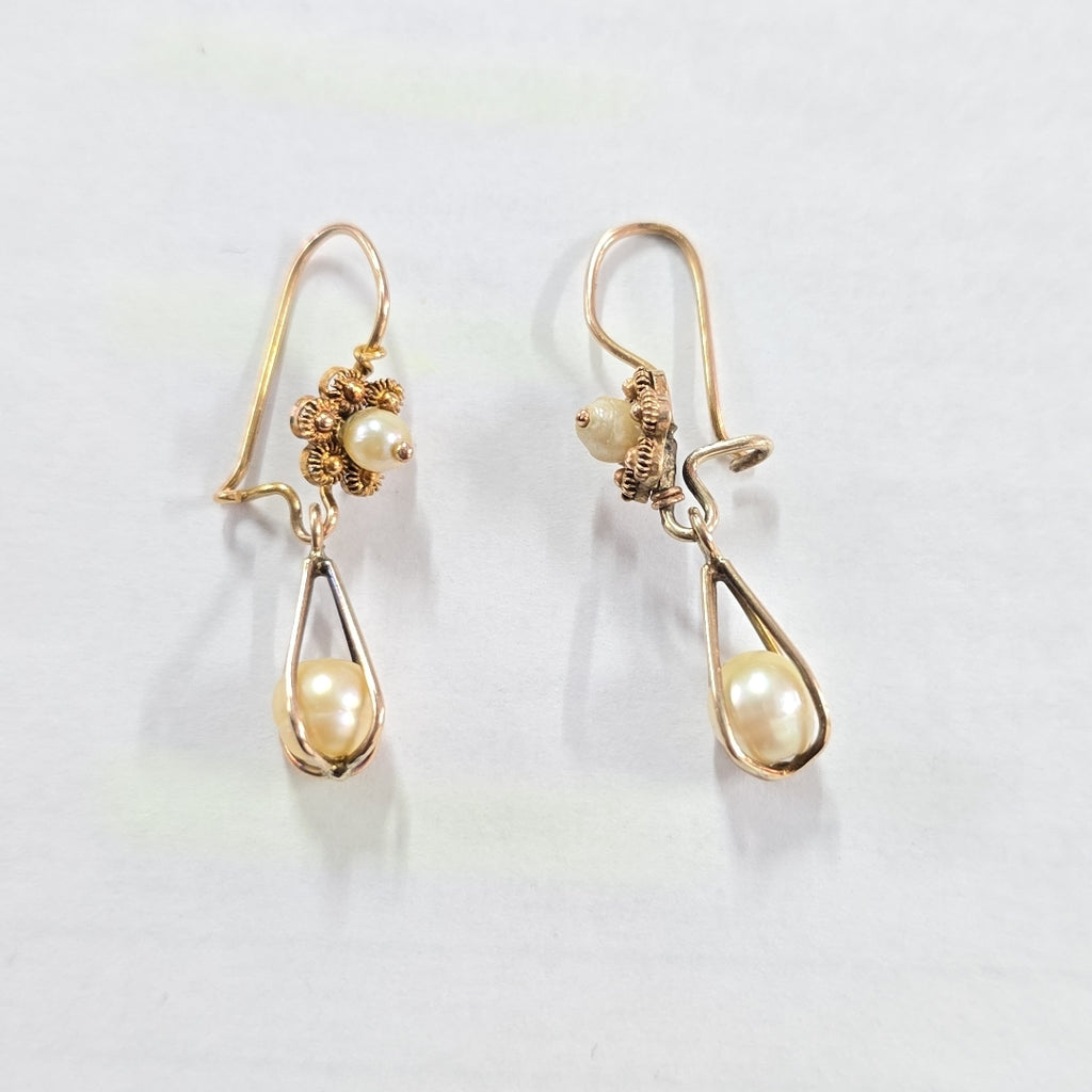 ARETES PAR ORO 14 K 2.2 GRMS (SEMINUEVO)