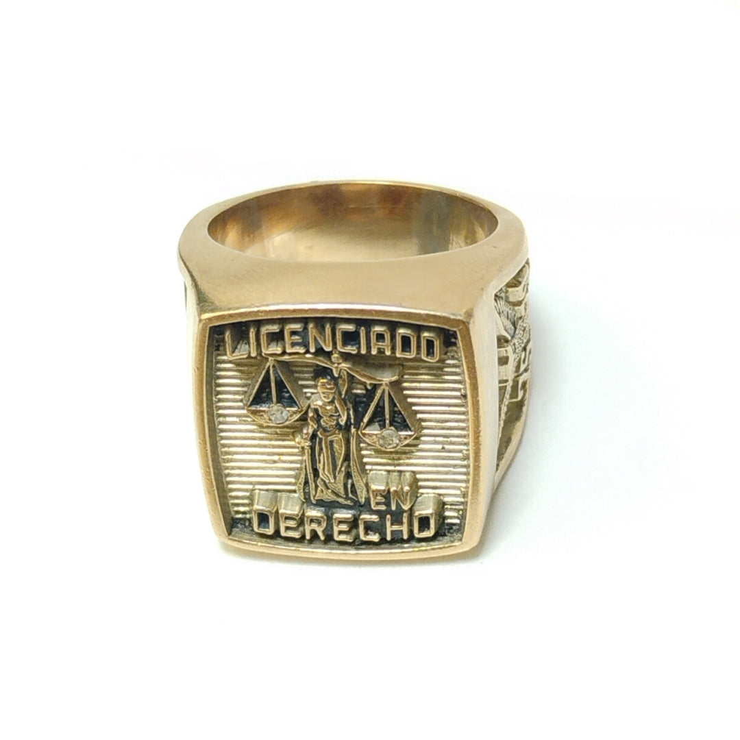 ANILLO DE GRADUACIÓN ORO 10 K 16.9 GRMS (SEMINUEVO)