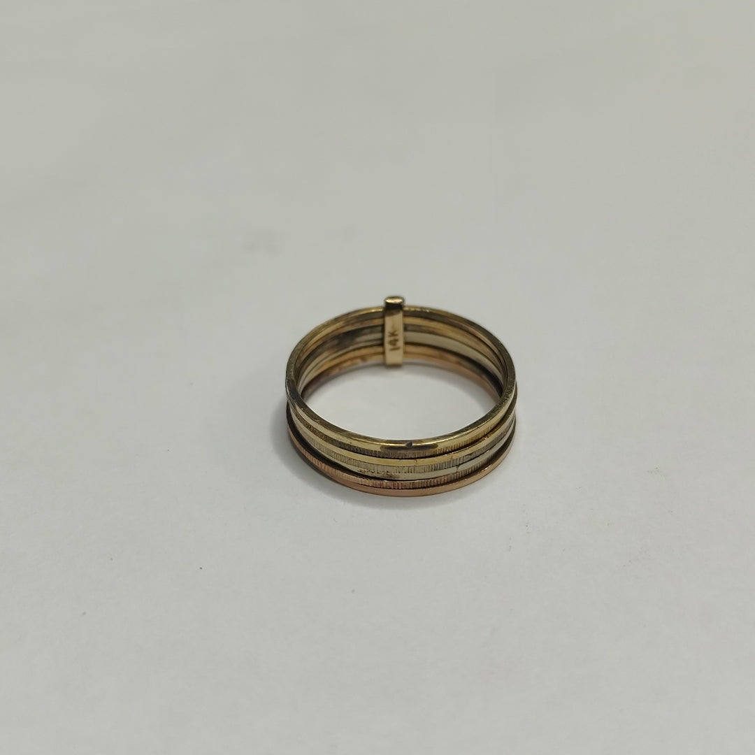 SEMANARIO DE ARGOLLAS ORO 14 K 3.4 GRMS (SEMINUEVO)