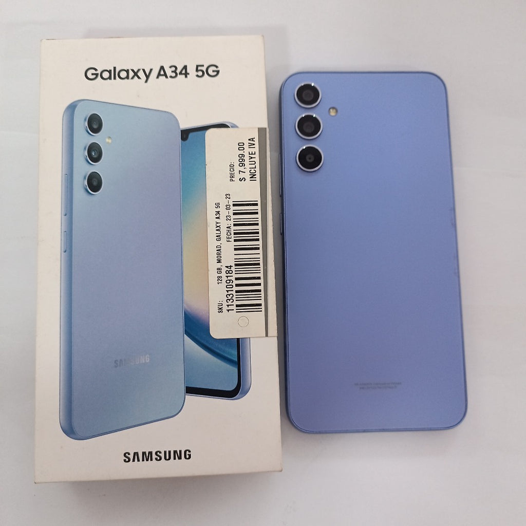 CELULAR SAMSUNG GALAXY A34 5G SM-A346M/N 128 GB 6 GB RAM (SEMINUEVO)