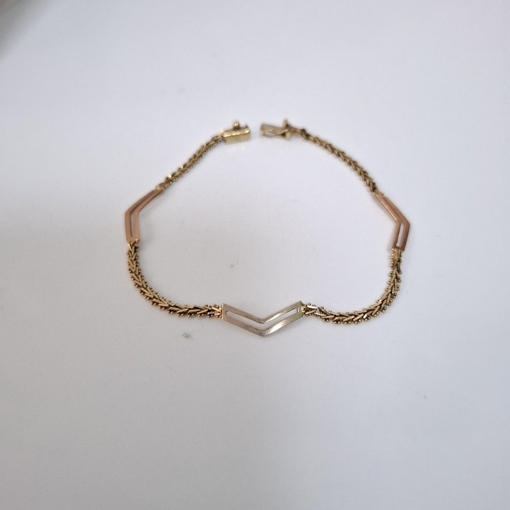 PULSERA ORO, ORO COMBINADO 14 K 5.4 GRMS (SEMINUEVO)