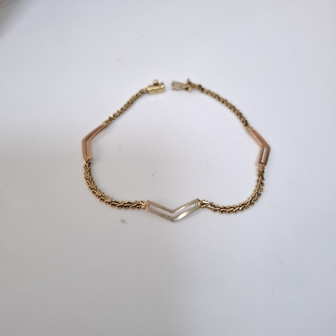 PULSERA ORO, ORO COMBINADO 14 K 5.4 GRMS (SEMINUEVO)