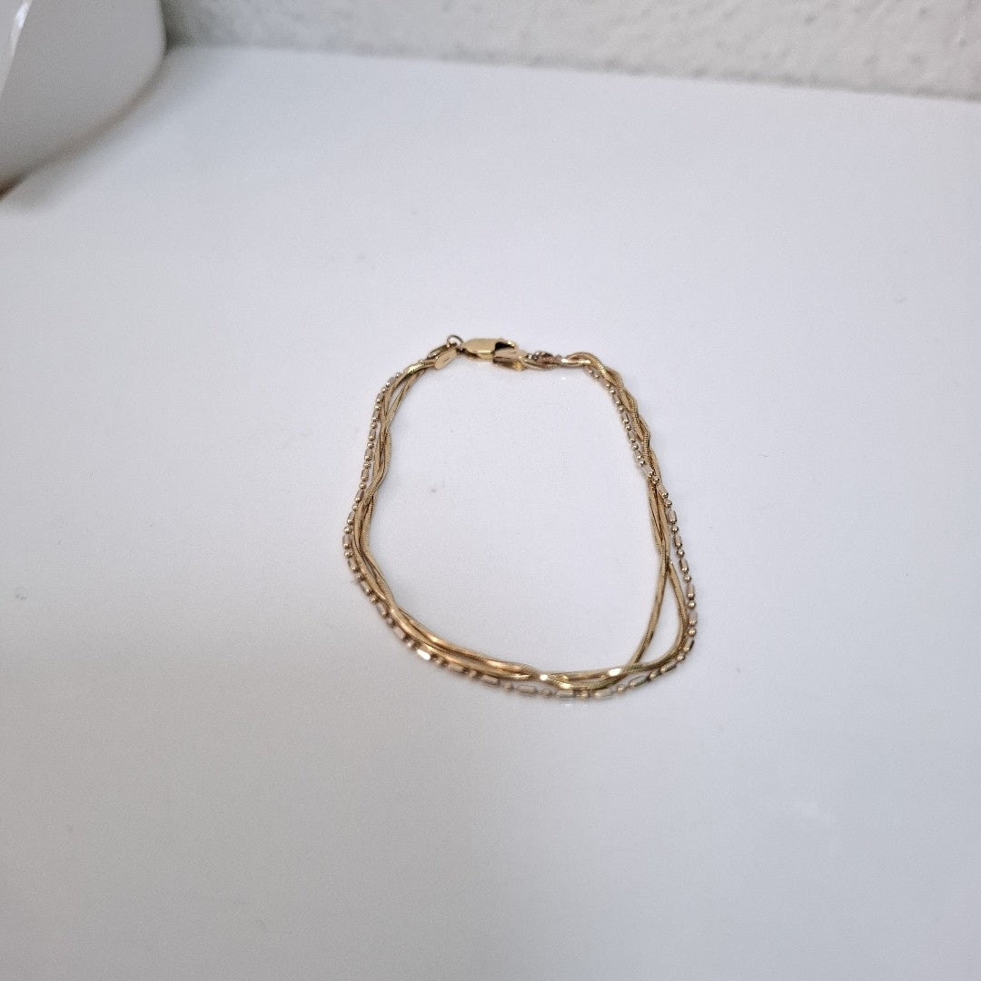 PULSERA ORO, RODIADO 14 K 4.8 GRMS (SEMINUEVO)