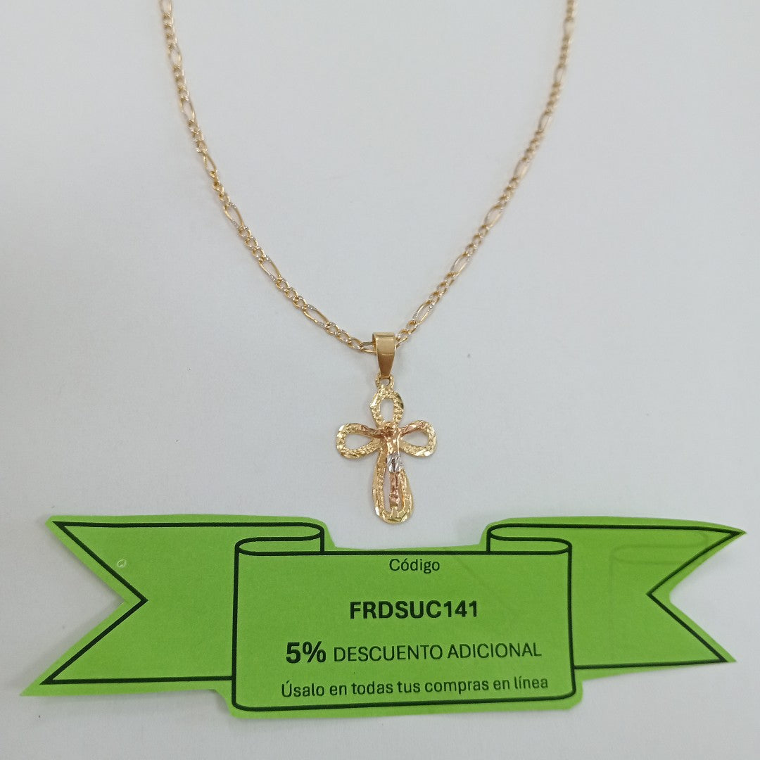 CADENA, CRUZ ORO 14 K 3.1 GRMS (SEMINUEVO)