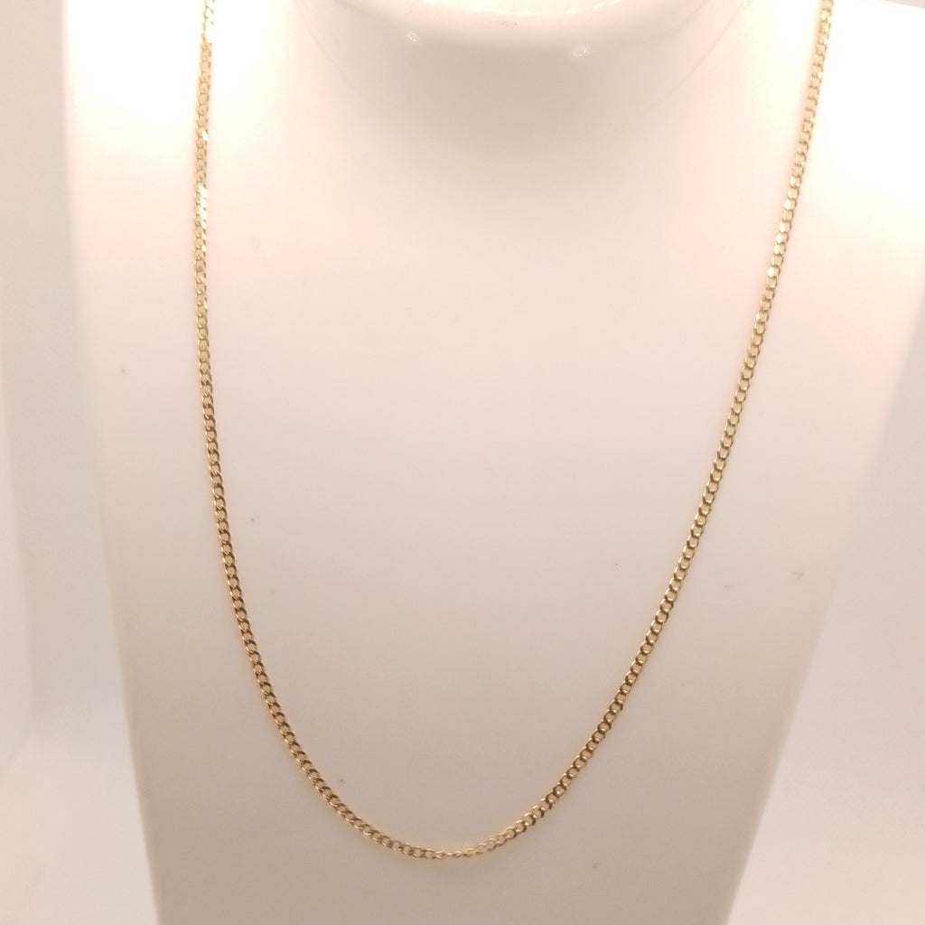 CADENAS TEJIDO BARBADA ORO 10K 55 CM 3.8 GR (NUEVO)