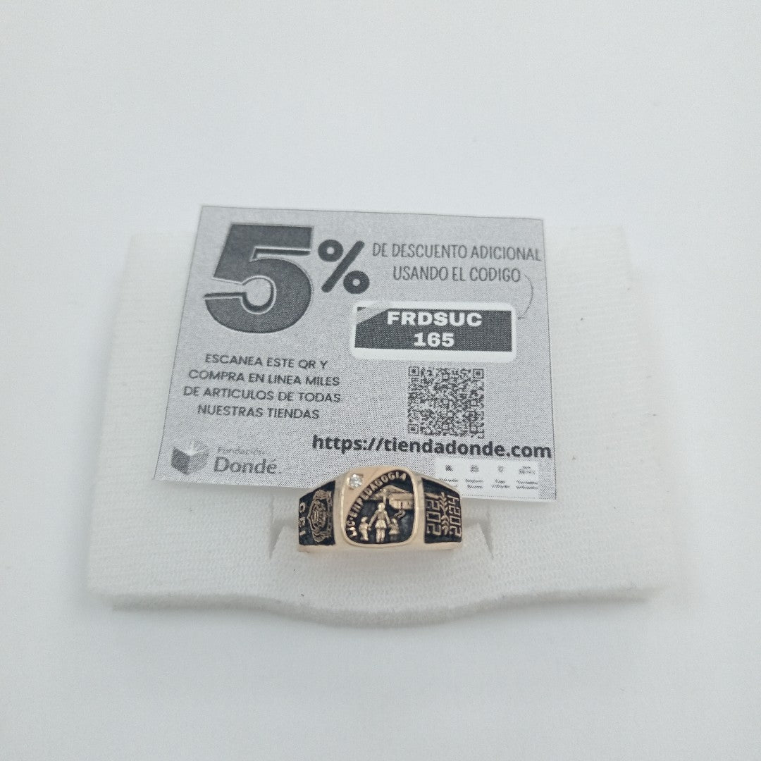 ANILLO DE GRADUACIÓN ORO 14 K 5.6 GRMS (SEMINUEVO)