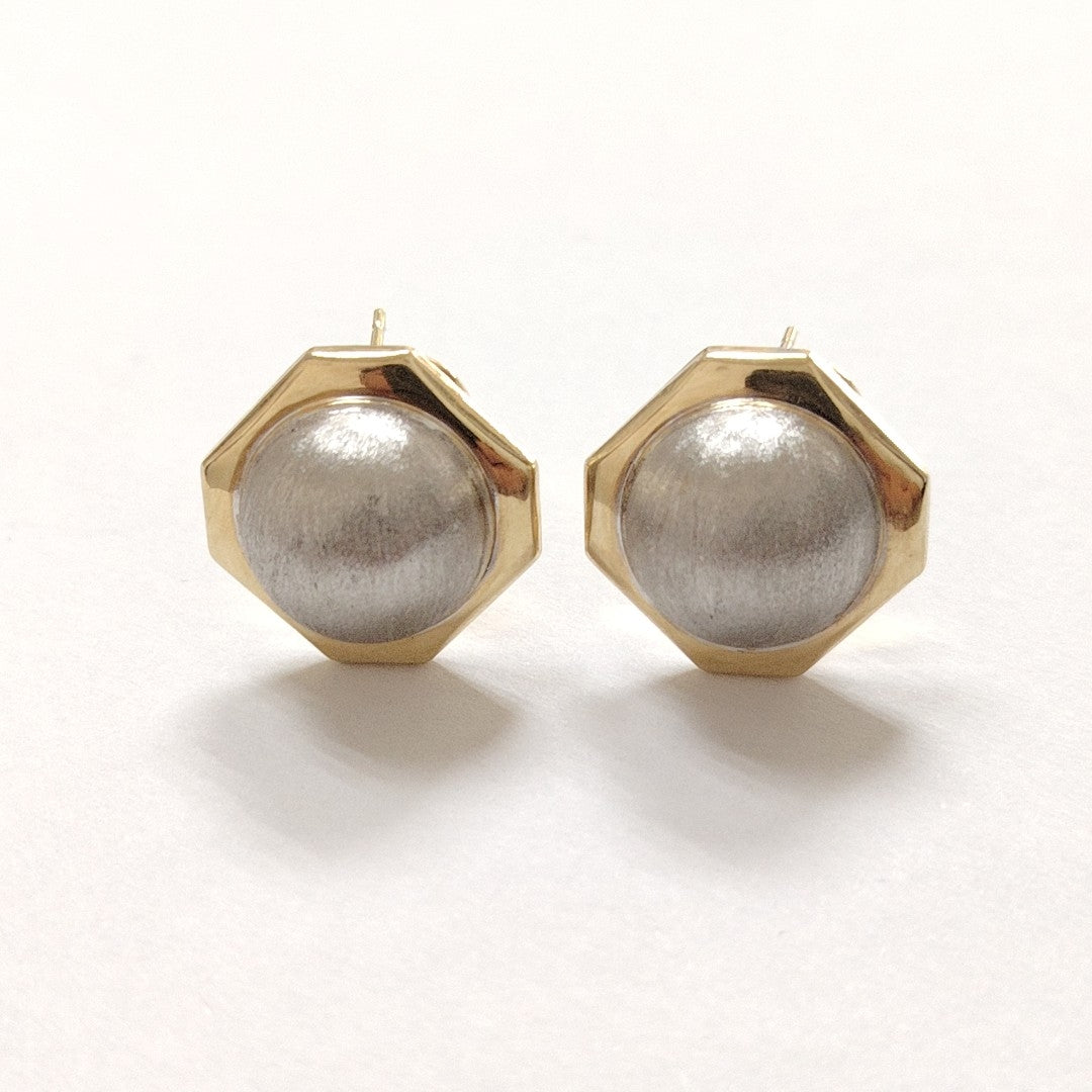 ARETES PAR ORO,ORO COMBINADO 14 K 6,70 GRMS (SEMINUEVO)
