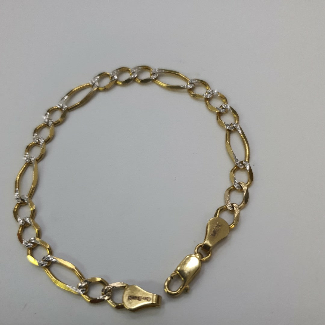 PULSERAS TEJIDO 3X1 ORO 14K 18 CM 5.9 GR (NUEVO)