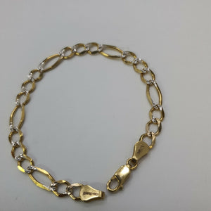 PULSERAS TEJIDO 3X1 ORO 14K 18 CM 5.9 GR (NUEVO)