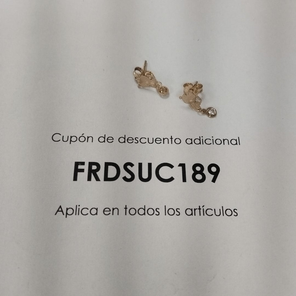 BROQUELES PAR ORO 14 K 1 GRMS (SEMINUEVO)