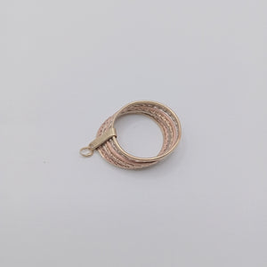 SEMANARIO DE ARGOLLAS ORO COMBINADO 14 K 3,10 GRMS (SEMINUEVO)