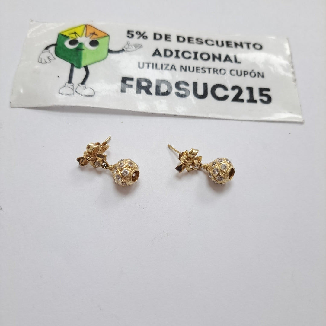 ARETES PAR ORO 14 K 5,40 GRMS (SEMINUEVO)
