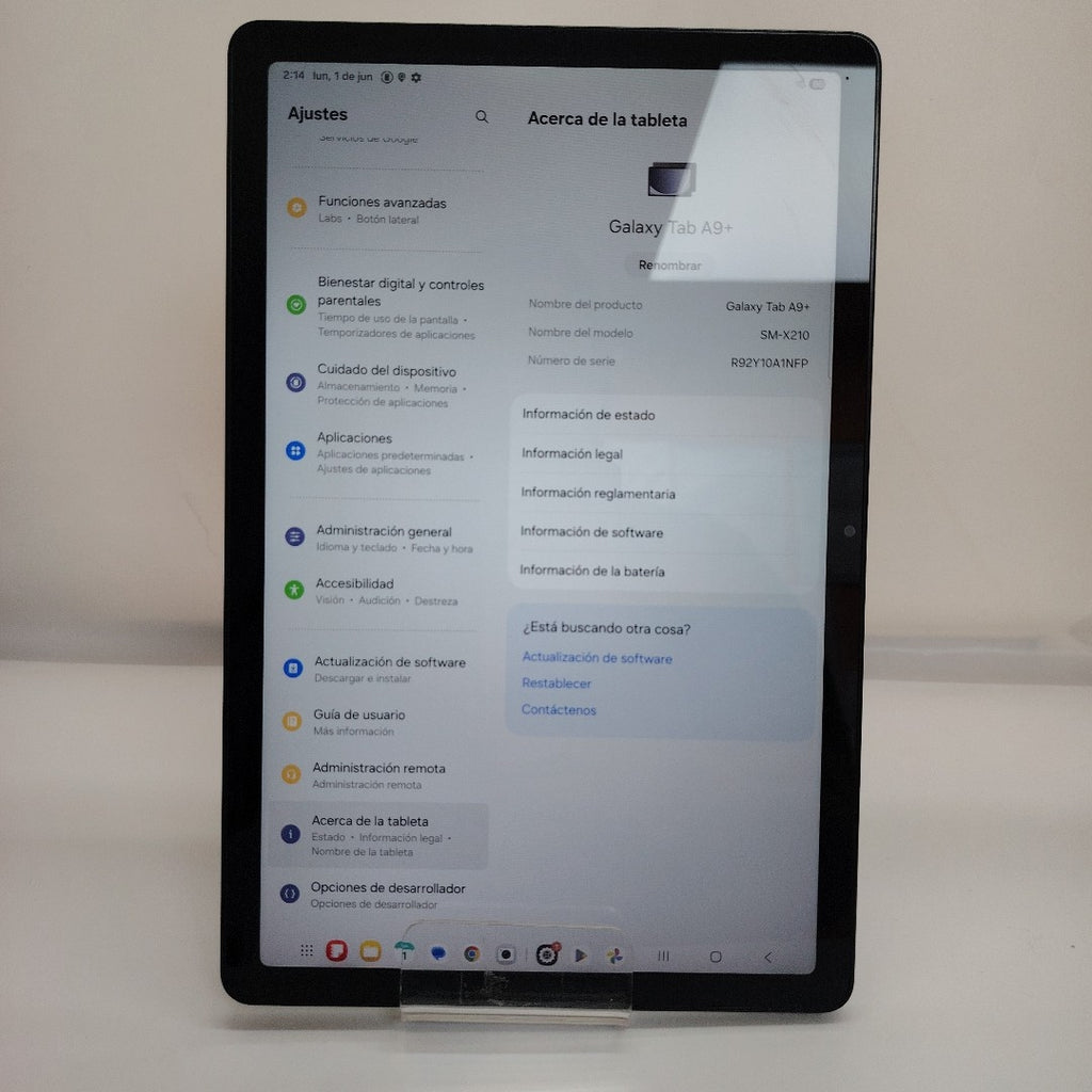 TABLETA SAMSUNG GALAXY TAB A9+ SM-X210 (2023) 128 GB 8 GB RAM (SEMINUEVO)